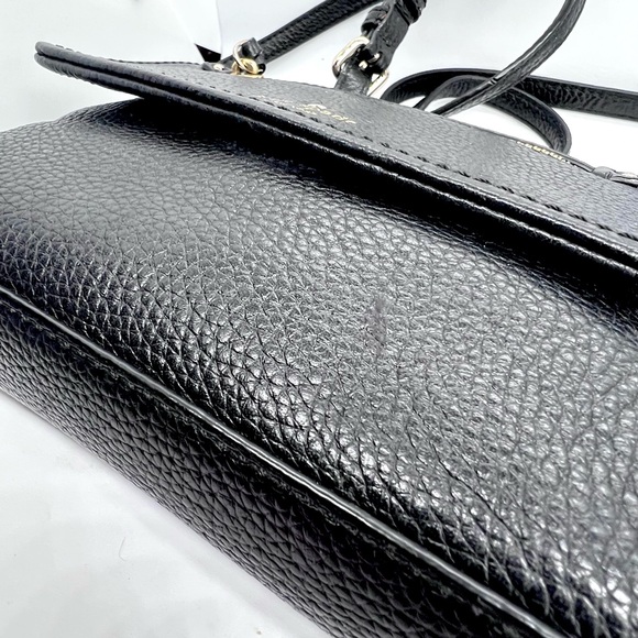 Kate Spade Black Pebbled Leather Crossbody Bag GUC - Picture 10 of 16
